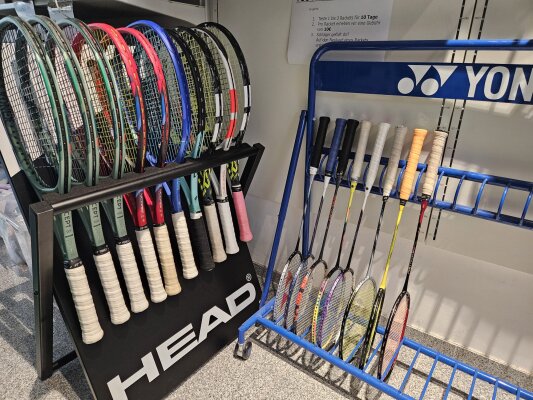 Unsere Test-Racket-Area - finde deinen passenden Schläger - Test Racket Area – Jetzt Schläger testen | KR Sport