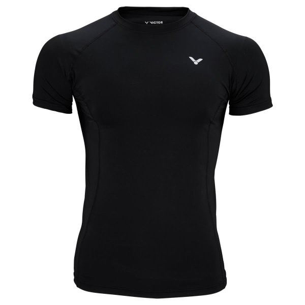 VICTOR Compression Shirt Uni schwarz 5708