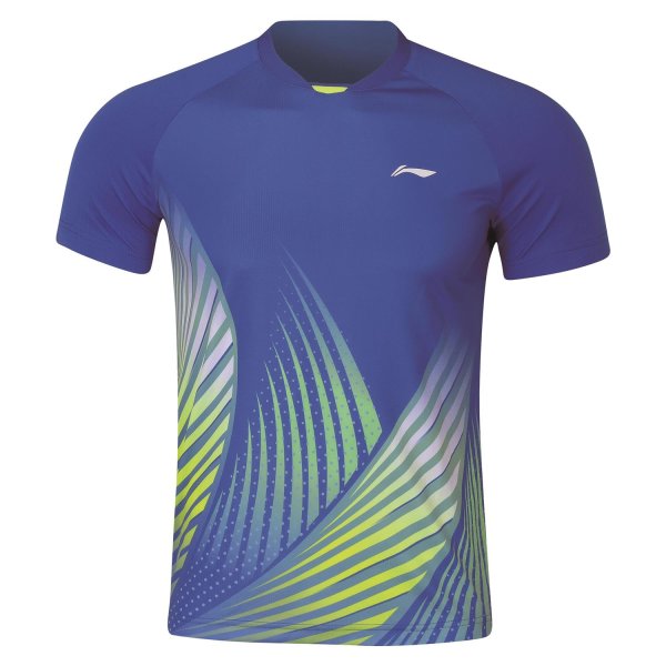 LI NING Herren Competition Shirt Team Line blau