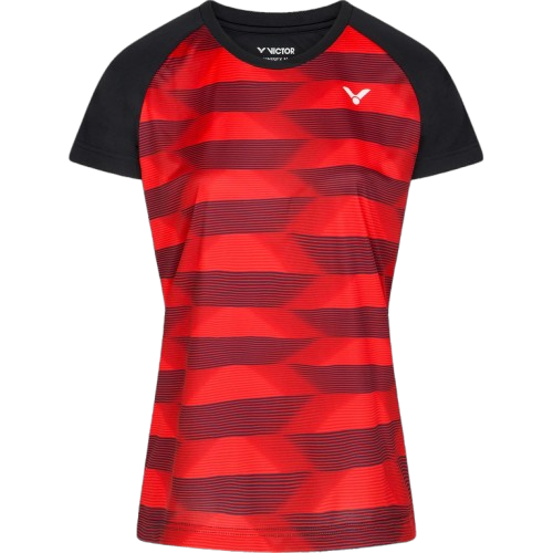 VICTOR - T-Shirt T-34102 CD Damen Teamwear 2023 schwarz/rot