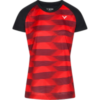 VICTOR - T-Shirt T-34102 CD Damen Teamwear 2023 schwarz/rot