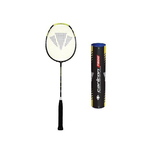 CARLTON - KOMBI: Powerblade Superlite 2.0 + CARLTON Federball T800 weiss