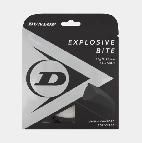 DUNLOP - EXPLOSIVE BITE 1,27mm (12m Set) schwarz Tennissaite