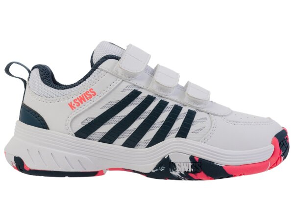 K-SWISS - Court Express 2 Strap Tennisschuh Allcourt Kinder weiß/petrol