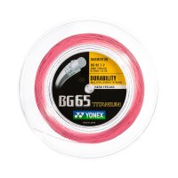 YONEX - BG 65 Ti Badmintonsaite 200m Rolle rosa