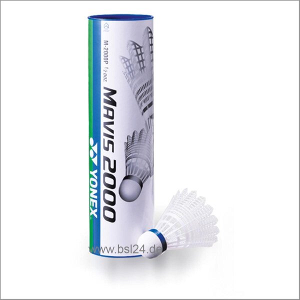 YONEX - Kunststoffball  Mavis 2000 Rolle (6 Stück) weiss  rot
