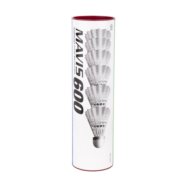 YONEX - Kunststoffball Mavis 600 Rolle (6 Stück) weiss