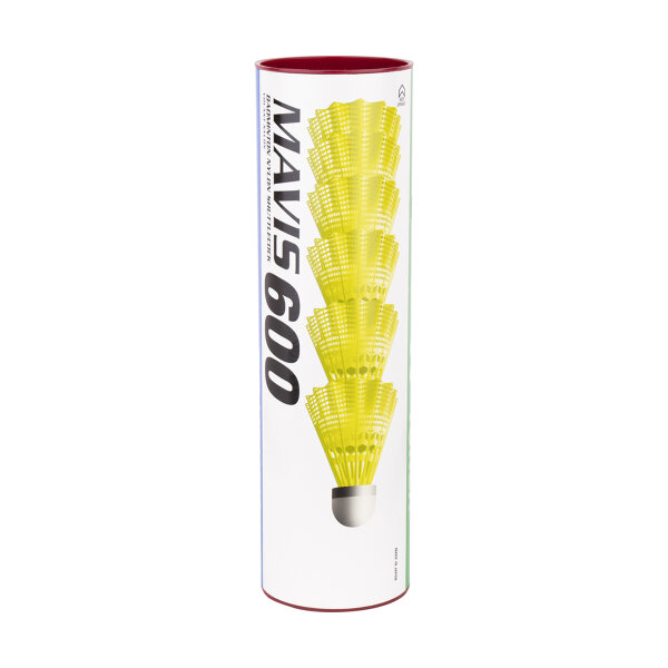 YONEX - Kunststoffball Mavis 600 Rolle (6 Stück) gelb